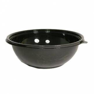 Bowle 2250ml &Oslash;260x90mm RPET Sort + Plastl&aring;g &Oslash;260mm APET SAMPAK 100 s&aelig;t