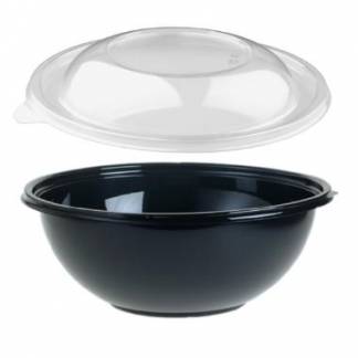 Bowle 4500ml &Oslash;305x11mm APET Sort + Plastl&aring;g &Oslash;305x38mm APET SAMPAK 50 s&aelig;t