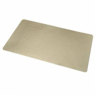 Laksepap Rektangul&aelig;r L80xB180mm Pap/Plast Med Runde Hj&oslash;rner Guld/S&oslash;lv