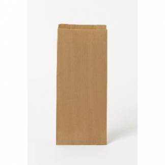 Grovbr&oslash;dspose Ribbet Lille Rektangul&aelig;r L160/(2x40)x380+20mm Papir 50gr Brun