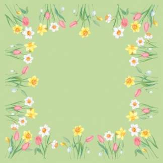 Dug stikdug Bio Dunicel Spring Melody 84 x 84cm Floret