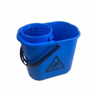 Spand Vindy Minimop 12ltr med Presse/Skr&aring; hj&oslash;rner Bl&aring; til rundmopper