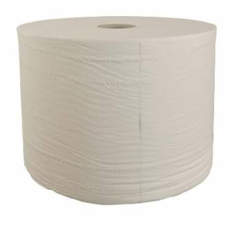 Aft&oslash;rringsrulle Industri Extra Soft 1-lag Uperfo. &Oslash;38xB33cmxL1200m Nyfiber Hvid