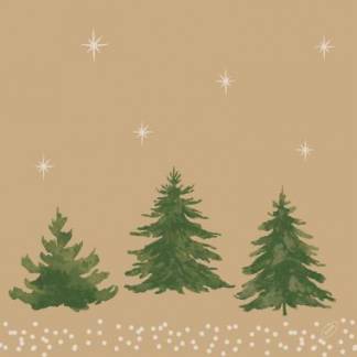 Serviet Bio Dunisoft 40 x 40cm Humble Trees Natural Brown