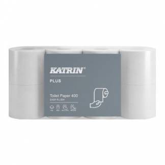 Toiletpapir Katrin Plus Easy Flush 2-lags &Oslash;11.5cm L50mxB10cm Nyfiber Hvid