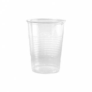 Plastglas 40 cl &Oslash;95 x122 mm med Riller PP Klar