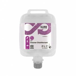 Reng&oslash;ring/Desinfektion Sure Cleaner Desinfectant 2ltr uden Farve/Parfume Gul