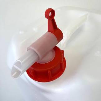 Aftapningshane m/udluftning &Oslash;44.5 mm DIN 55 Gevind R&oslash;d