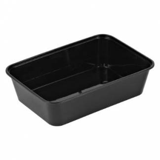 Bakke 650 ml 175 x 120 x 45 mm Nudelbakke til Mikroovn PP Sort