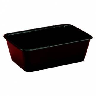 Bakke 750 ml L175 x B120 x H52 mm Nudelbakke til Mikroovn PP Sort