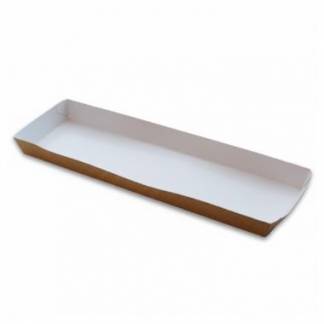 P&oslash;lsebakke XXL L332 x B90 x H20 mm med Kant Brun/Hvid