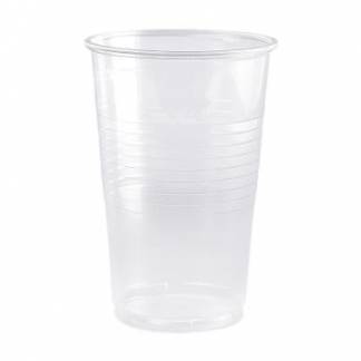 Plastglas 30 cl &Oslash;78 x113 mm med Riller PP Klar