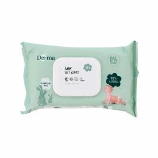 V&aring;dserviet Derma Baby Wet Wipes 64stk Svanem&aelig;rket/Allergim&aelig;rket uden Parfume
