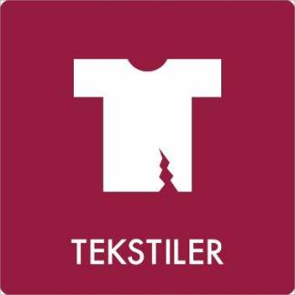 Piktogram Tekstilaffald 60x60mm