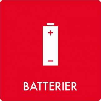 Piktogram Batterier 180x180mm