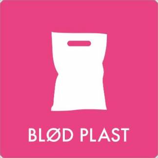 Piktogram Bl&oslash;d Plast 180x180mm