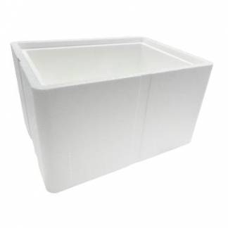 Termokasse 40x30x23 cm EPS Sunpack uden L&aring;g Hvid