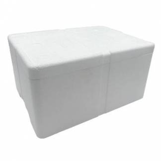 Termokasse 40x30x18 cm EPS Sunpack uden L&aring;g Hvid