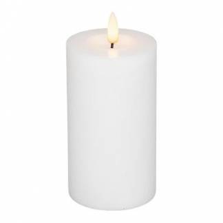 SKANDI Bloklys LED til batterier &Oslash;7,5 cm x 12 cm Hvid