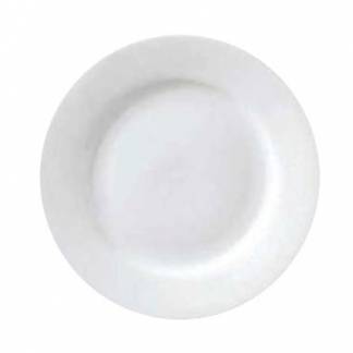 Tallerken Flad med fane Superwhite &Oslash;26 cm Porcel&aelig;n Hvid