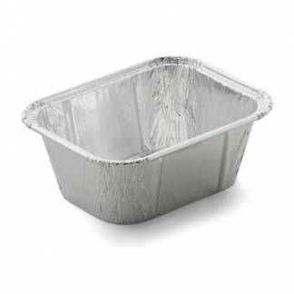 Alubakke 250 ml 114x89x42 mm 1-Rum Rektangul&aelig;r S&oslash;lv