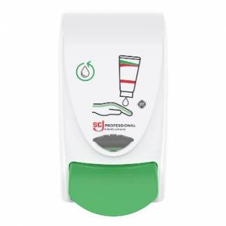 Dispenser Restore Manuel Plast hvid/gr&oslash;n til 1ltr creme patron
