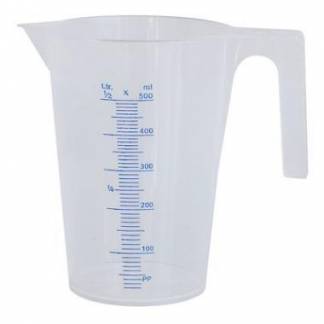 M&aring;leb&aelig;ger 0.5 ltr &Aring;ben hank Bl&oslash;d plastik PP