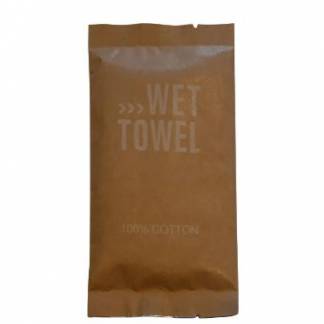 V&aring;dserviet Pure med Hvid Wet Towel Brun Indpakning