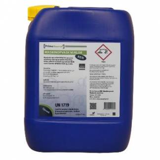 Maskinopvask Flydende Prime Source Ren 11kg med Klor Bl&oslash;dt/Middel