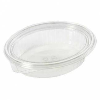 Salatbakke Clearshow 760 ml 204x166x52 mm oval h&aelig;ngslet l&aring;g RPET Klar