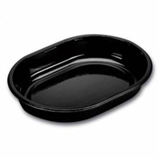 Bakke 1-rum 1000 ml 238x176x40 mm Oval CPET Sort