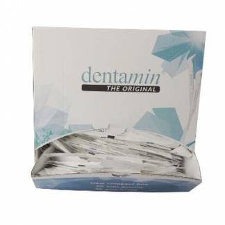 Tandstik Enkeltpakket Plast i Klar/Hvid folie i Displayboks Multiline