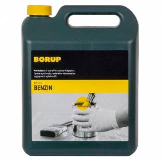 Rensebenzin Borup 5ltr opl&oslash;sningsmiddel til pletter p&aring; tekstiler og overflader