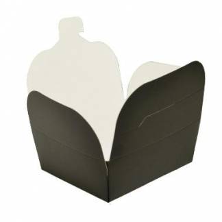 Takeaway &aelig;ske 700 ml 89x109x65 mm PE-Belagt Mat sort 400 stk 
