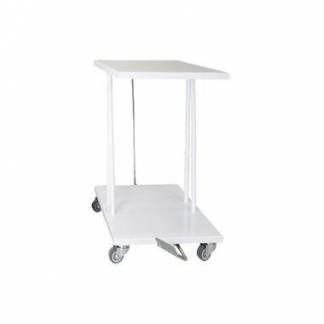 Affaldsstativ 40 ltr med L&aring;g/Pedal Hvid
