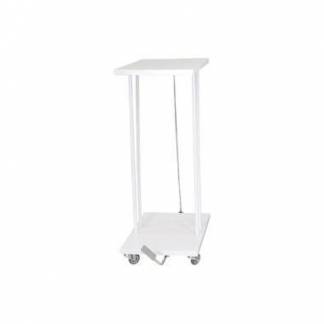 Affaldsstativ 60 ltr med L&aring;g/Pedal Hvid
