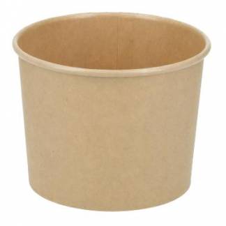 Papb&aelig;ger Verive soup-to-go 350 ml /12 oz &Oslash;96 x 69 mm pap/PLA brun kraft