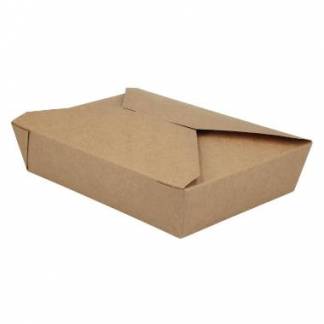 Takeaway &aelig;ske Verive 140/155x195/215x48 mm 1400 ml papir biocoating Brun