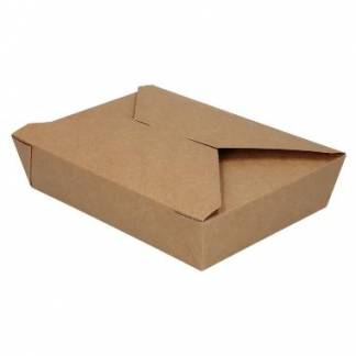 Takeaway &aelig;ske Verive 140/155x195/215x65 mm 1900 ml kraft biocoating Brun