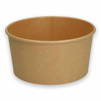 Salatsk&aring;l Verive 1300ml &Oslash;185xH65mm bionedbrydelig PAP/PLA neutral brun