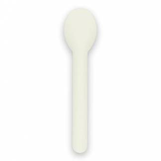 Spiseske Verive 157mm h&aring;rdt papir kraftig bionedbrydelig glat overflade hvid