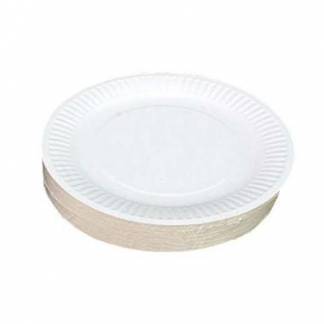 Paptallerken Verive Ø23xH1cm Hvid