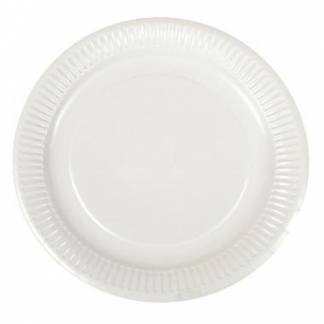 Paptallerken Verive &Oslash;23xH1cm Clay-coated Hvid