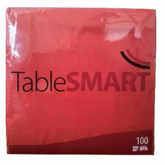 Serviet TableSMART 40x40cm 3-lag R&oslash;d
