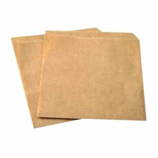 Burgerlomme stor 150x160 mm 40 gr Kraft/PE Brun