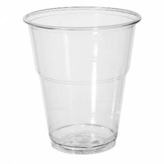 Plastglas 30 cl Bioware H110 mm Ø95 mm Bionedbrydelig PLA Klar