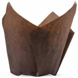 Muffinsform Mini Tulipan Ø35 mm Ark 100x100 mm brun 300 stk. 