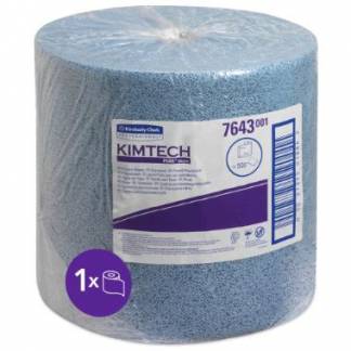 H&aring;ndkl&aelig;derulle Kimtech 1 lag bl&aring; 38x34 cm. 500 ark p&aring; rullen.