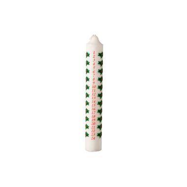 Kalenderlys &Oslash;45x300 mm Br&aelig;ndetid 39 timer Stearin Hvid