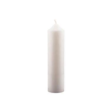 Bloklys &Oslash;50x210 mm Br&aelig;ndetid 31 timer Ren Stearin Hvid